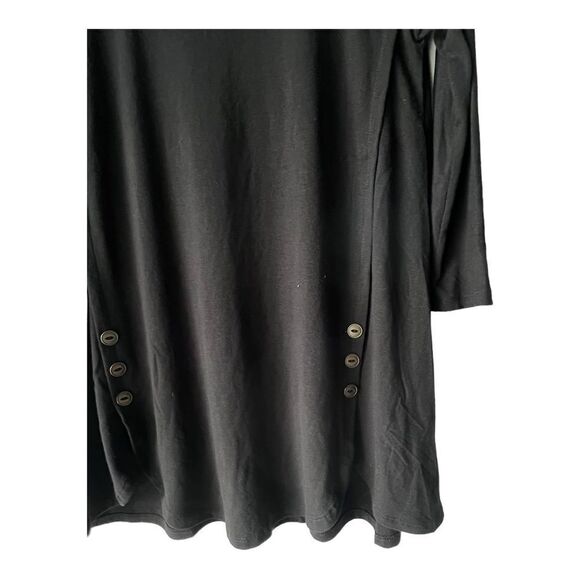 Women’s Sheila Rosebutton detail long sleeve casual blouse tunic black size S. - Picture 4 of 9